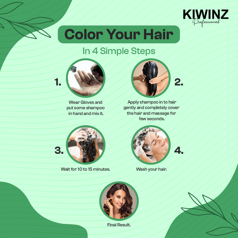 Kiwinz Hair Color Shampoo Unisex