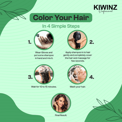 Kiwinz Hair Color Shampoo Unisex